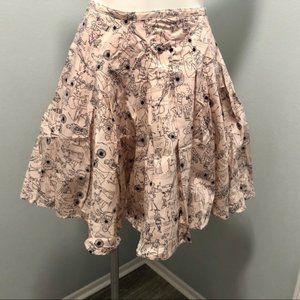 Lord & Taylor Context Pleated Sequin Sketch Skirt